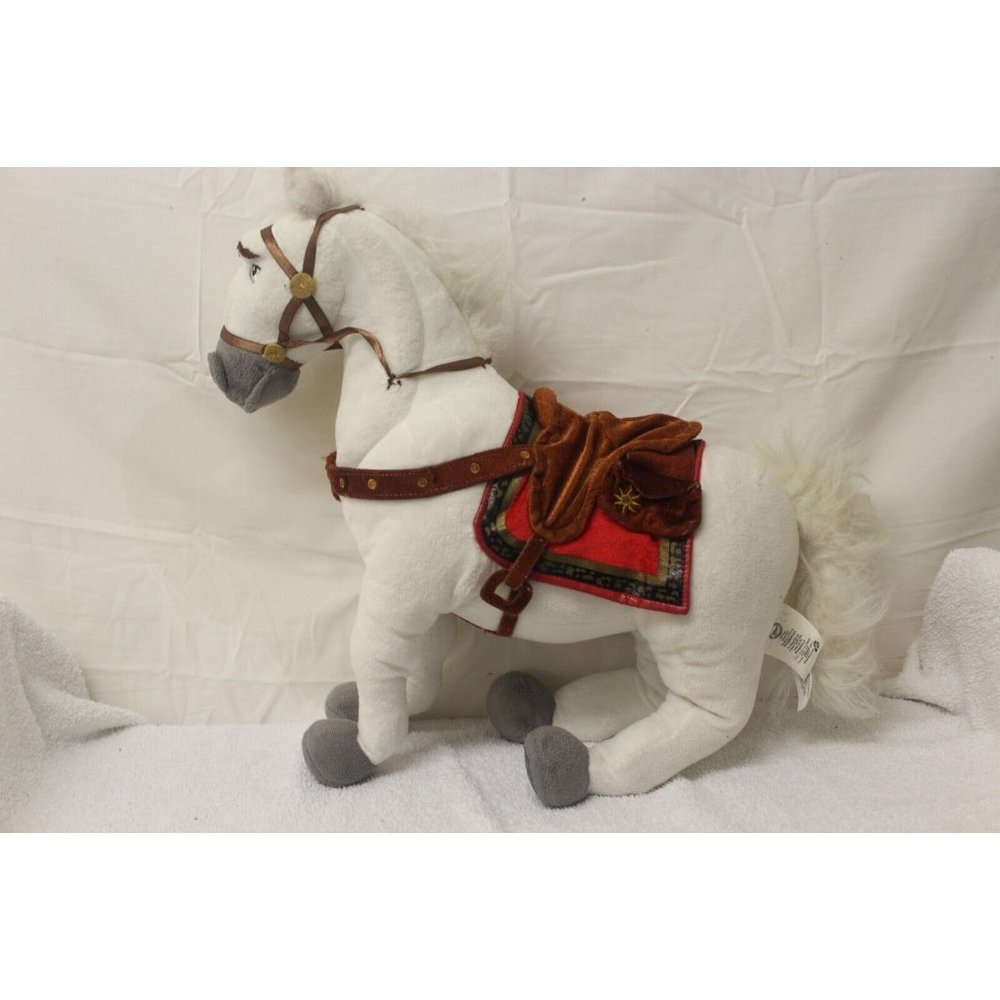 Disney Store Tangled Maximus 16" Plush White Horse Rapunzel Stuffed Animal